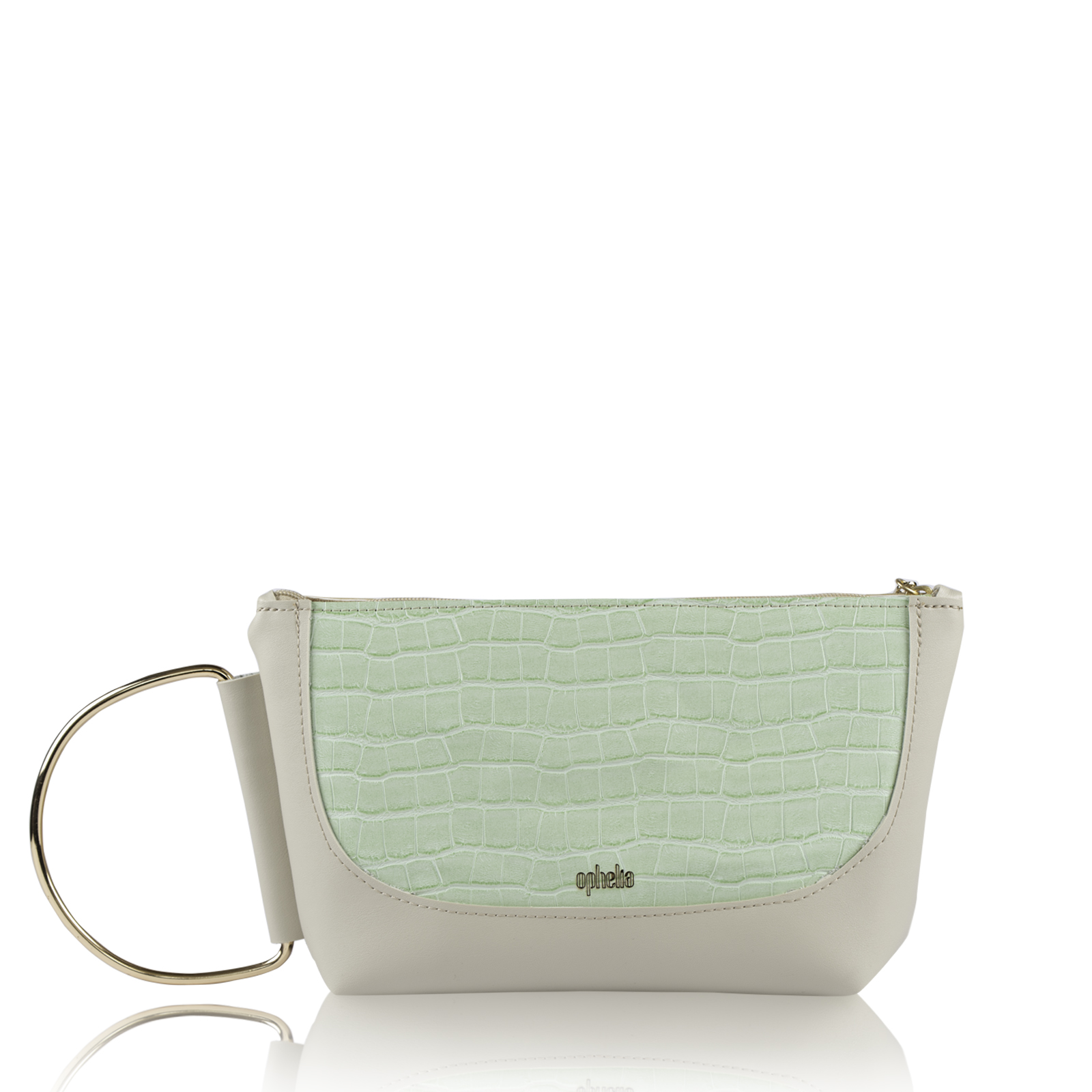 Clutch bracelet - Mint croco