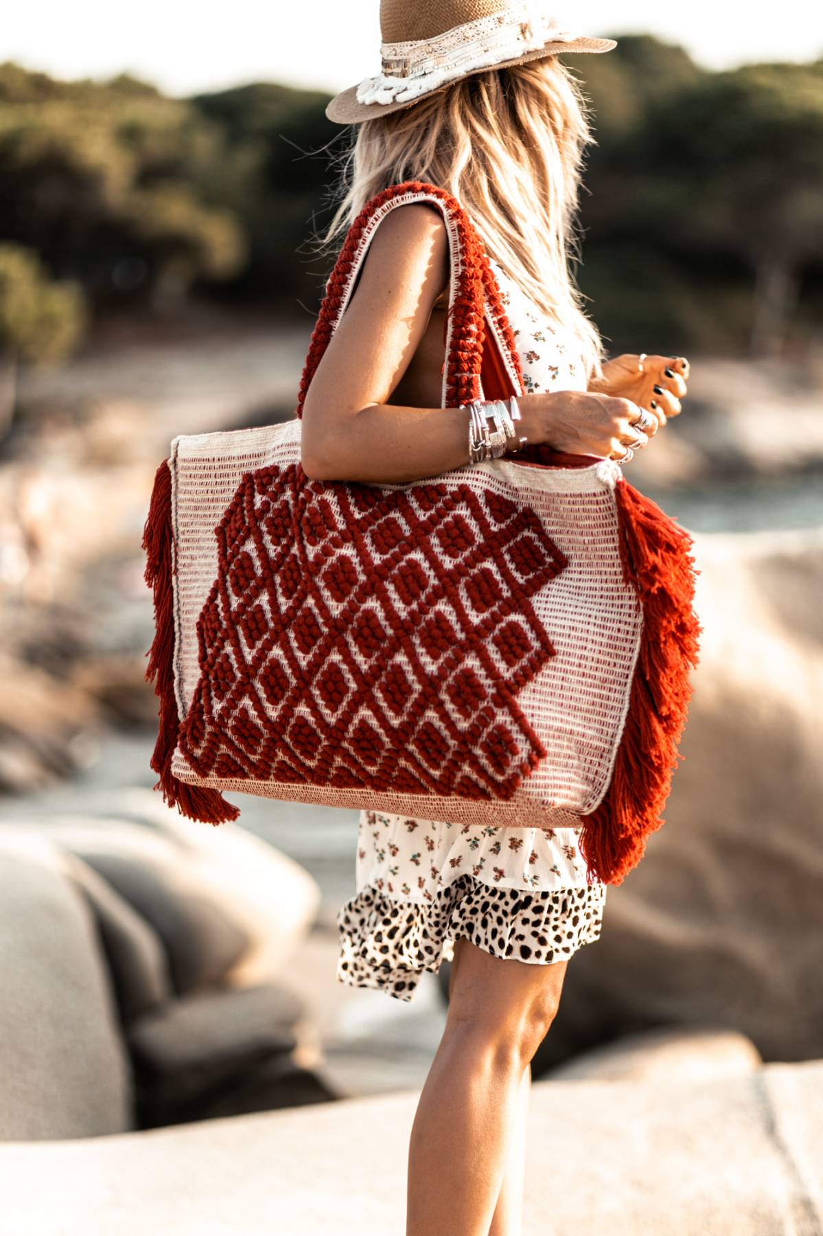 Summer Bag - Red Tassels