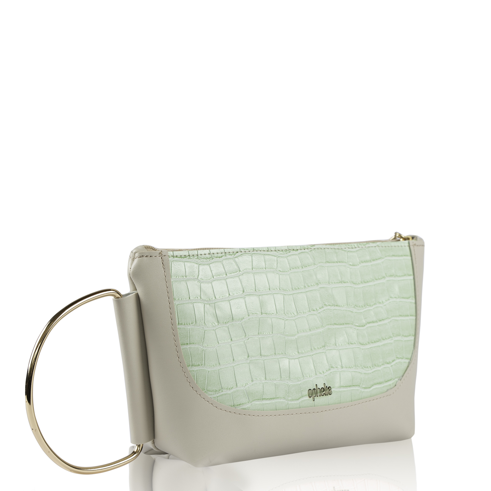 Clutch bracelet - Mint croco