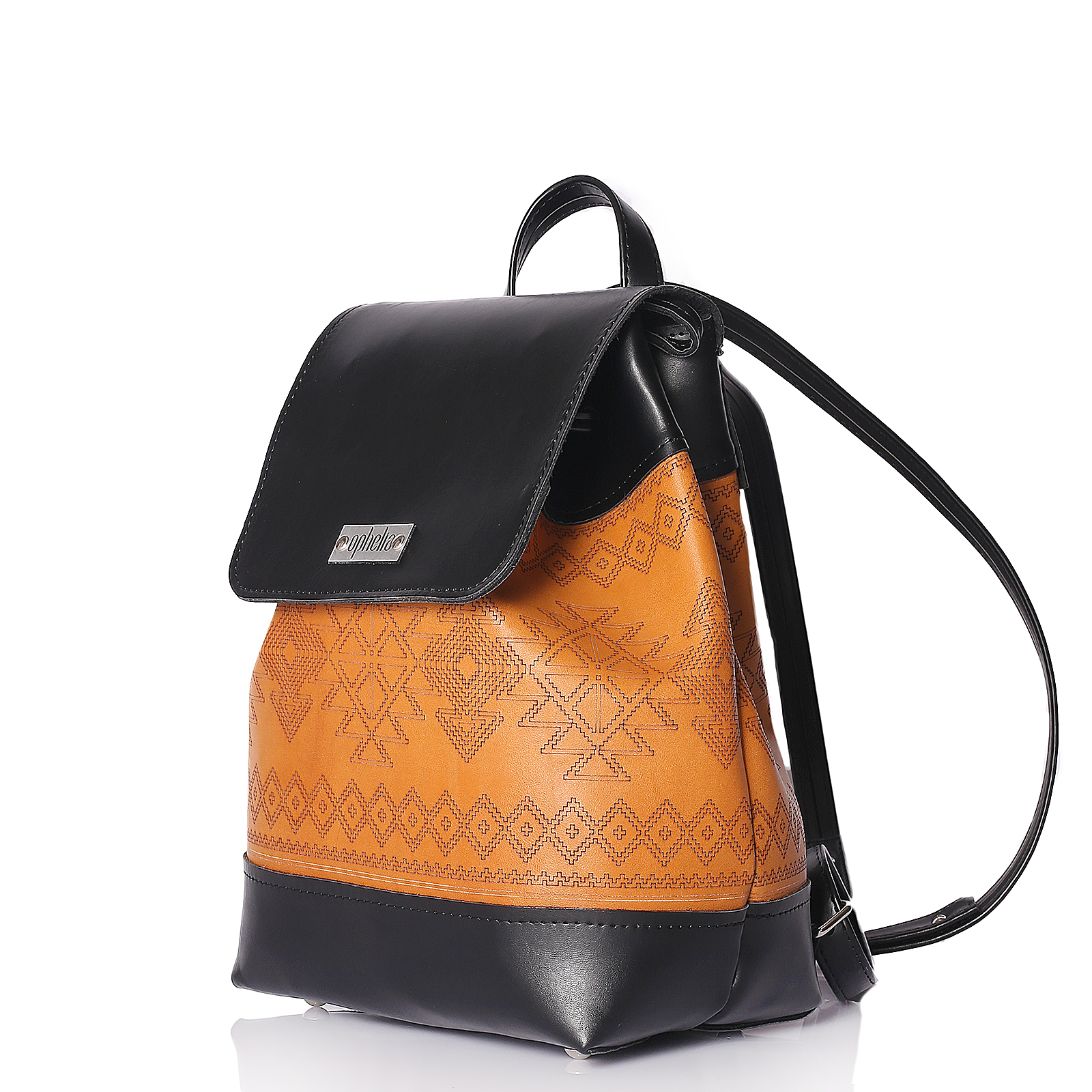 Backpack Aztec - Black-Camel