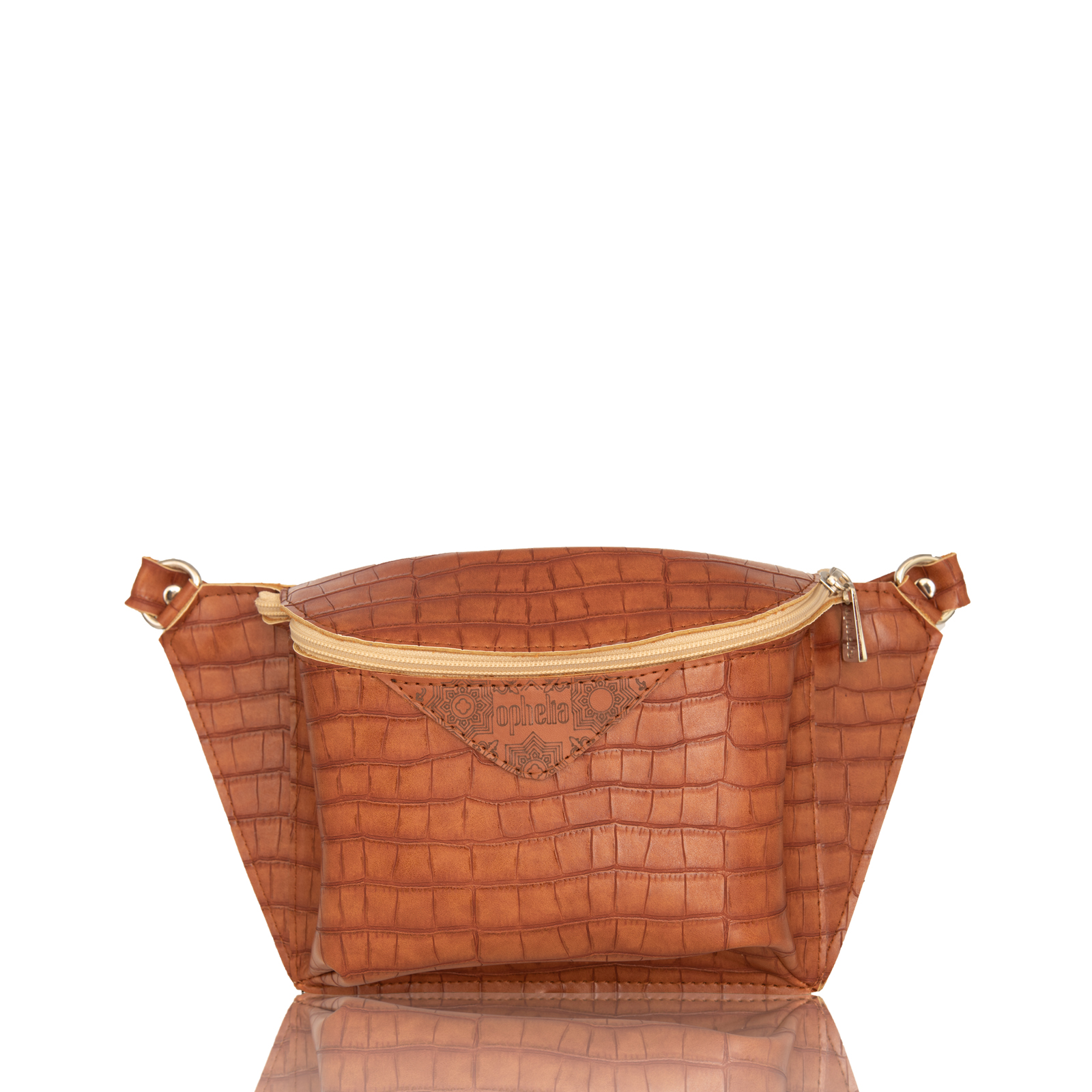 Street bag - Camel croco