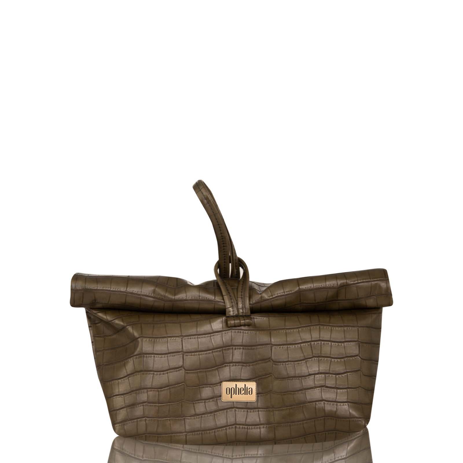 Roll Bag - Croco Green