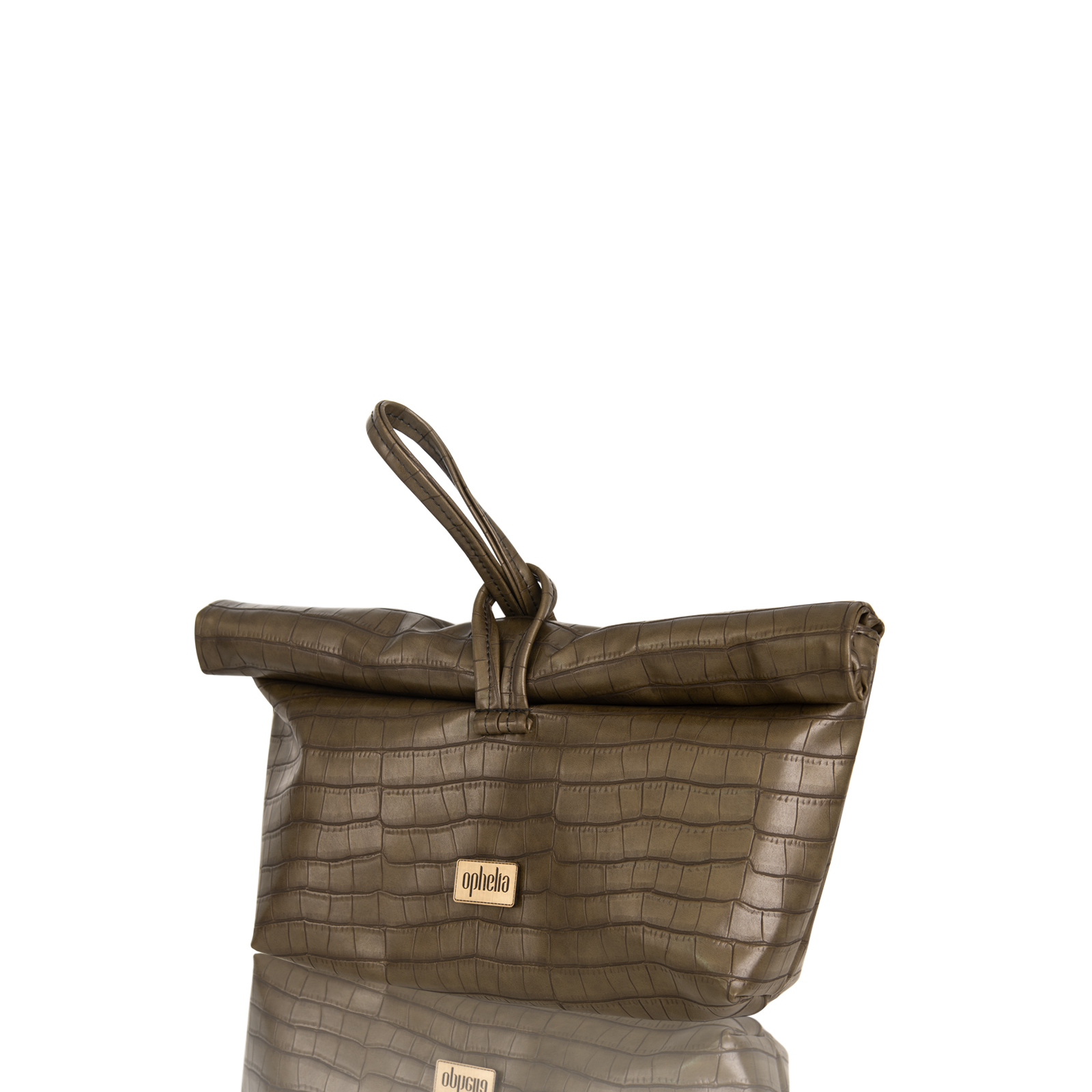 Roll Bag - Croco Green