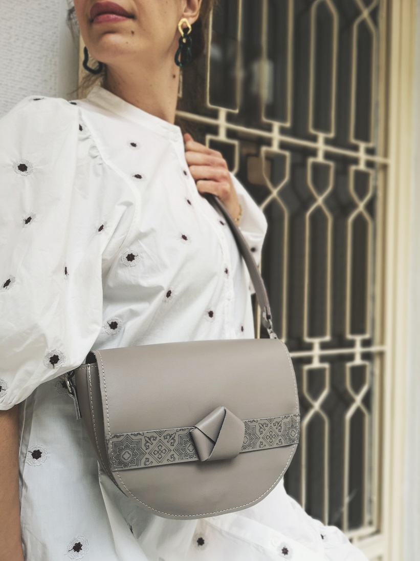 Bow Shoulder bag - Grey